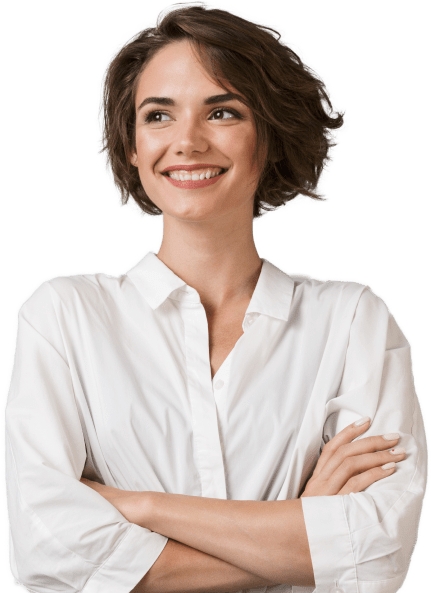 Illustration of a confident presenter with arms crossed